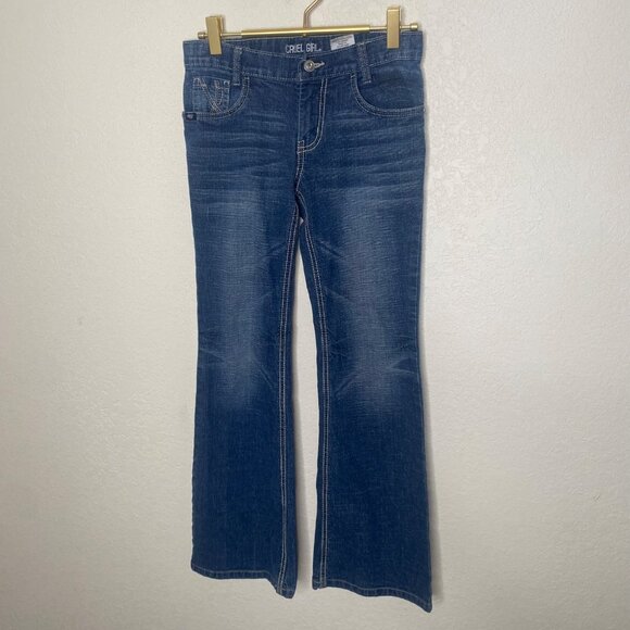 Cruel Girl Bootcut Jeans Girls 10 R Denim Blue Mid Rise Western Cowgirl Rodeo - Picture 1 of 11